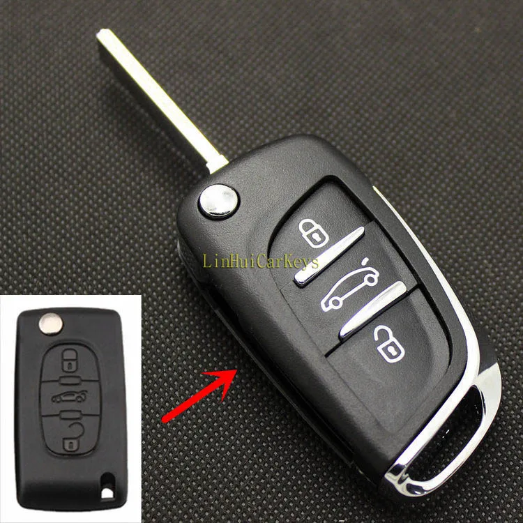 

PINECONE for CITROEN C4 C5 C-QUATRE C-TRIOMPHE Car Key Case 3 Buttons No Groove Blade VA2 Modified Car Key Shell Cover 1 Pc
