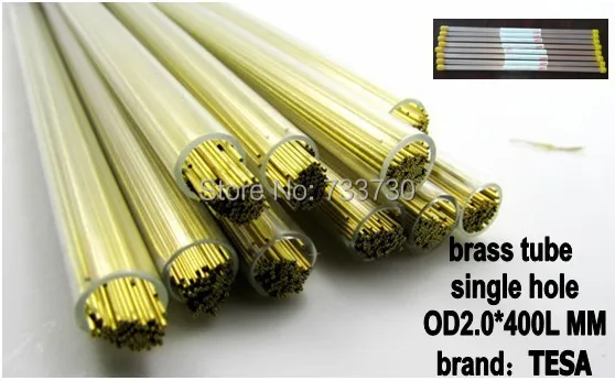 

Brass tube OD2.0*400Lmm single hole for EDM drilling machines MOQ:100PCS