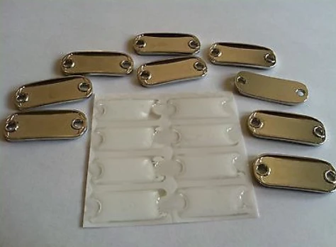 

100 Blank Dog Tag 38*16mm l Shoelace charms & Paracord Charms with Epoxy Sticker