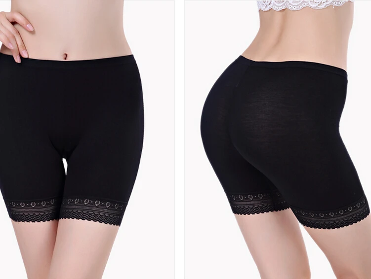 

Women Lace Safety Shorts Pants Seamless Nylon High Waist Panties Seamless Anti Shorts Pants Girls Slimming Underwear