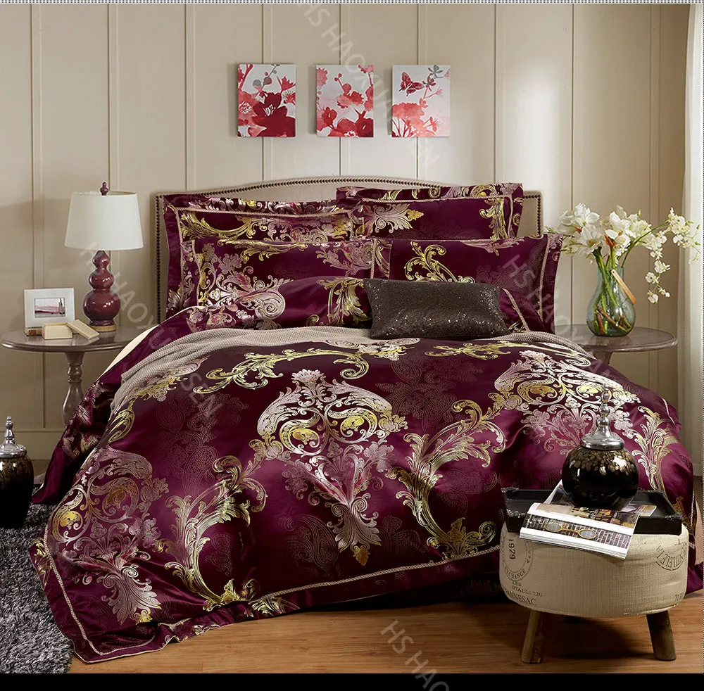 purple jacquard duvet cover