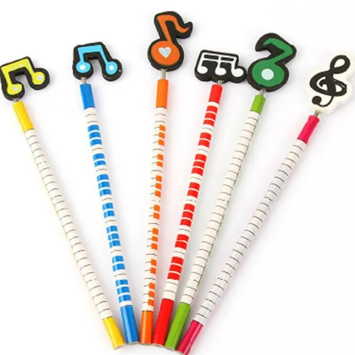 96 pçslote Kawaii Nota Musical De Madeira