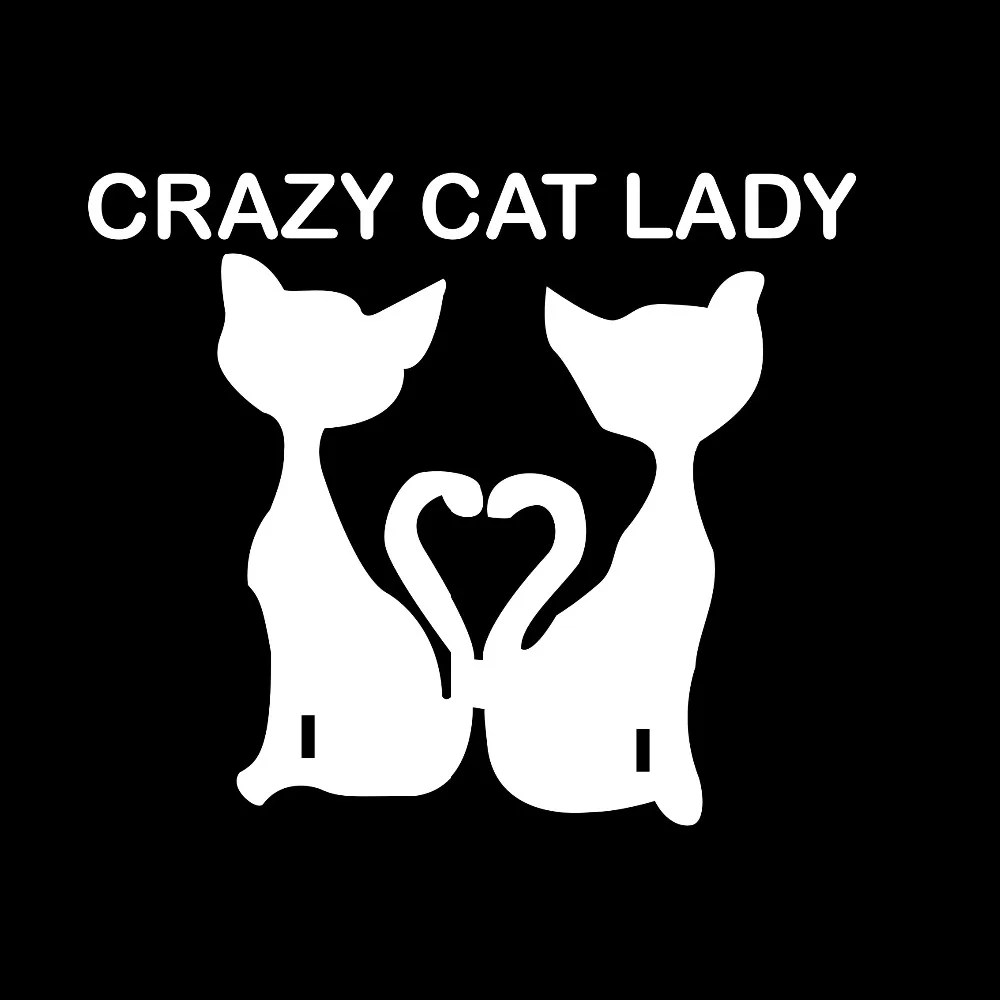 Tangcredy 10*10 см Crazy Cat Lady бампер для автомобиля наклейка и виниловые наклейки животных