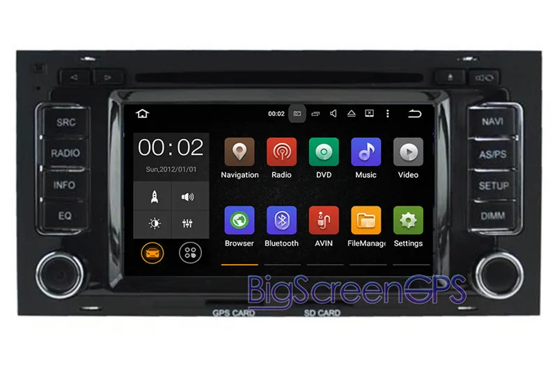 Best 6.2Inch Android 7.1 Car GPS Navigation For VW Volkswagen TOUAREG 2003-2010 Multimedia  Free Map Monitor Bluetooth Stereo 1