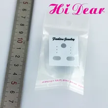 4x4 см белый цвет пластиковые модные украшения серьги-гвоздики Крючки Упаковка для демонстрации карт с самоклеящимся уплотнением Opp сумки Лидер продаж