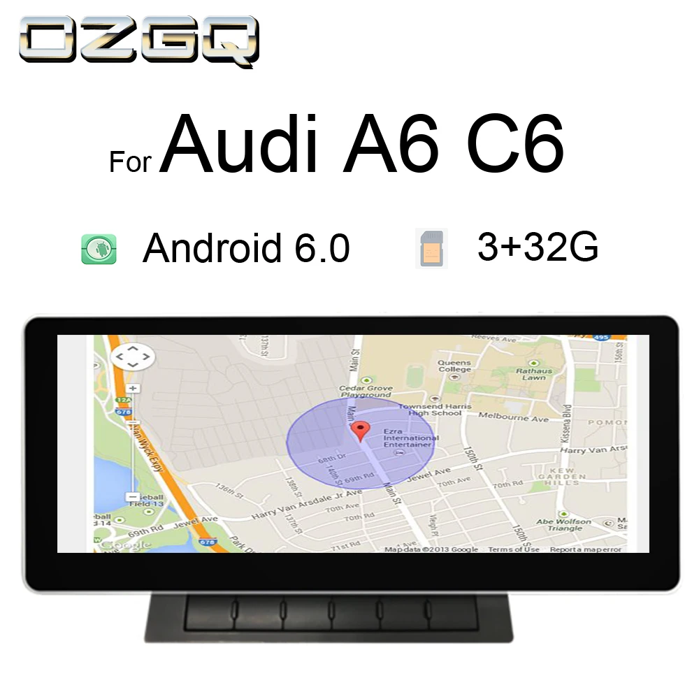 

OZGQ Android 10.25'' Octa Core Car Multimedia Player Headunit Autoradio For 2010-2011 Audi A6 C6 GPS Navigation With Mirror link