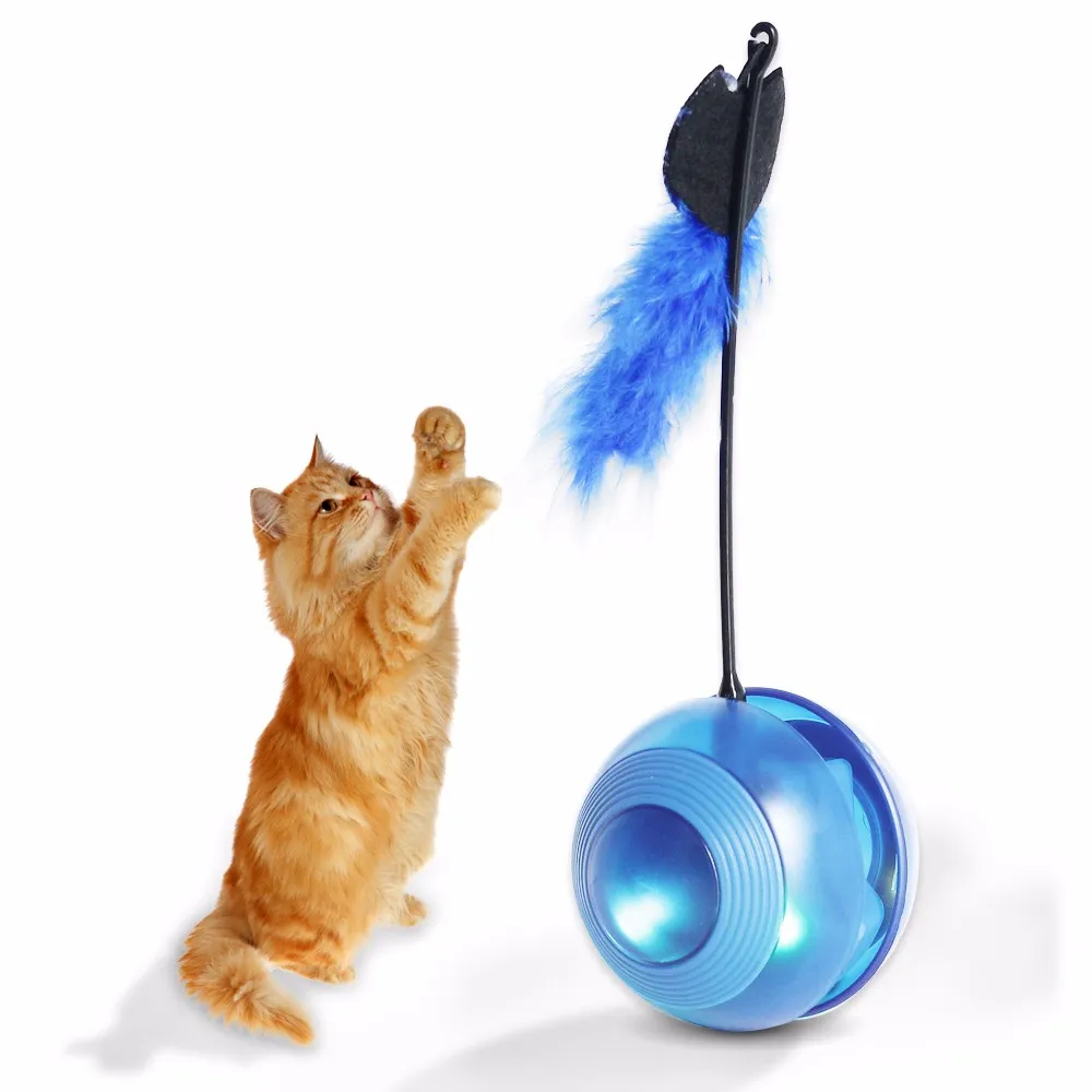 Electronic Motion Cat Toy Interactive Multi Function Automatic Cats Kitten Toys Ball Tumbler With Chaser Light Sound Feather Electronic Motion Cat Toy Interactive Multi Function Automatic Cats Kitten Toys Ball Tumbler With Chaser Light Sound Feather