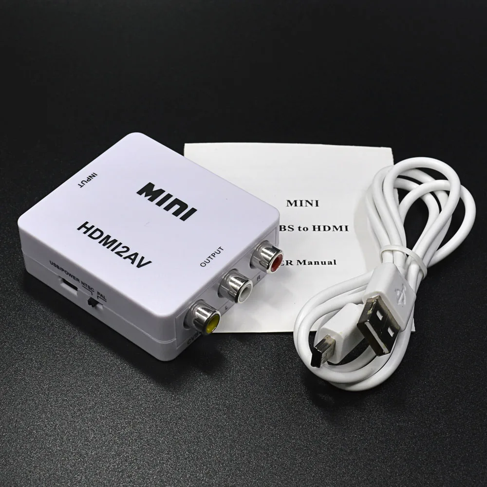 CHIPAL 1080P для преобразователя HDMI в AV Mini HDMI2AV RCA CVBS адаптер композитное видео NTSC PAL Scaler