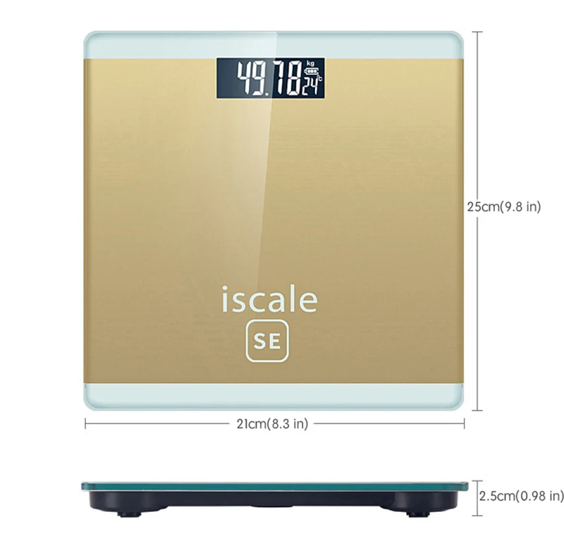 Горячие Iscale Мини Ванная комната пол нет напольные весы бытовой Смарт Электронные цифровые весы здоровья ЖК Подсветка весы