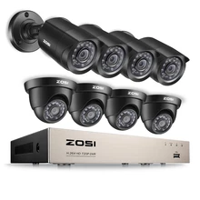 ZOSI 8CH CCTV система 1080N/720P HDMI TVI CCTV DVR 8 шт 1.0MP уличная инфракрасная камера видеонаблюдения 1280TVL домашняя система видеонаблюдения