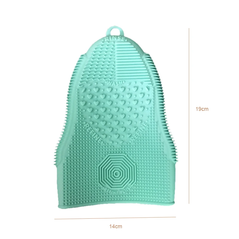 1 шт. крючок текстуры перчатка-Щетка Очиститель основа макияж щетка Scrubbe доска силиконовый чистящий коврик для макияжа Кисти 5 цветов