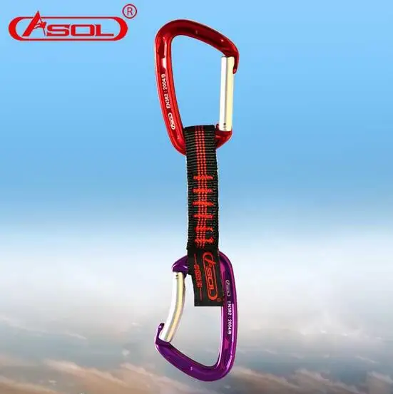 ASOL في الهواء الطلق تسلق الصخور Quickdraws تسلق Carabiners اكسسوارات مزين حزام ASOL في الهواء الطلق تسلق الصخور Quickdraws تسلق Carabiners اكسسوارات مزين حزام