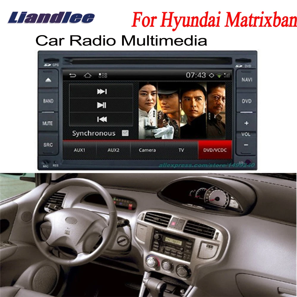 Best Liandlee 2 din Car Android GPS Navi Navigation Maps For Hyundai Matrix 2004~2010 Radio CD DVD Player Audio Video Stereo OBD2 TV 0