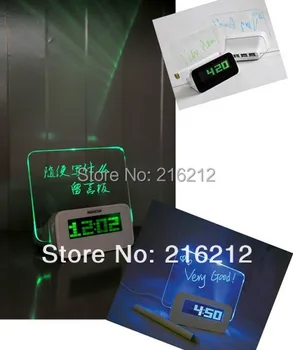 

60 pcs Board clock electronic clock projection alarm Quieten lounged multifunctional luminous neon message
