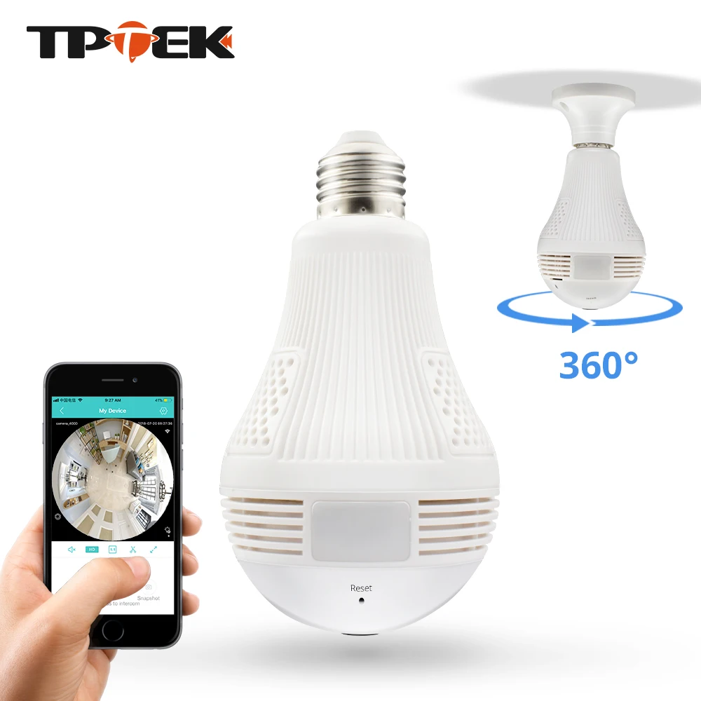 preço 1.3MP Lâmpada Lâmpada FishEye Câmera Panorâmica IP Wi Fi Sem Fio WI FI Câmera de 360 Graus Mini CCTV Home Security Mini P2P camara
