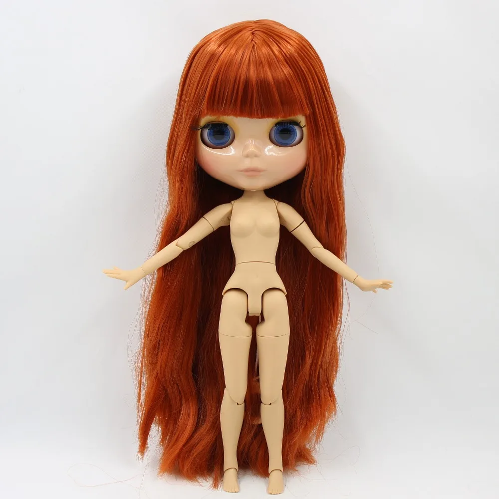 Ледяная кукла DBS blyth тело из кожи загара 1/6 bjd красные коричневые волосы с челкой 30