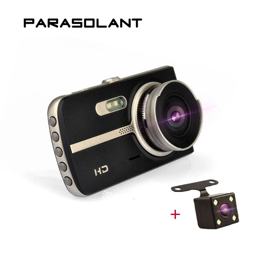 PARASOLANT 4 inch Ultra high Night View Driving Recorder Dual lens 1080P Car font b Camera