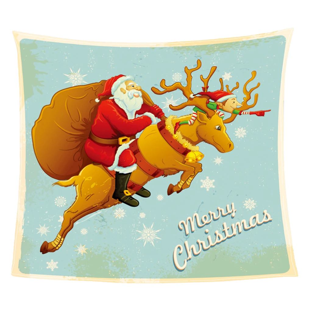 Мягкое Фланелевое рождественское покрывало с двойным флисом w/Рождественский принт, мягкое теплое одеяло для дивана, одеяло для тавелинга, кемпинга, товары для домашнего декора - Цвет: 8