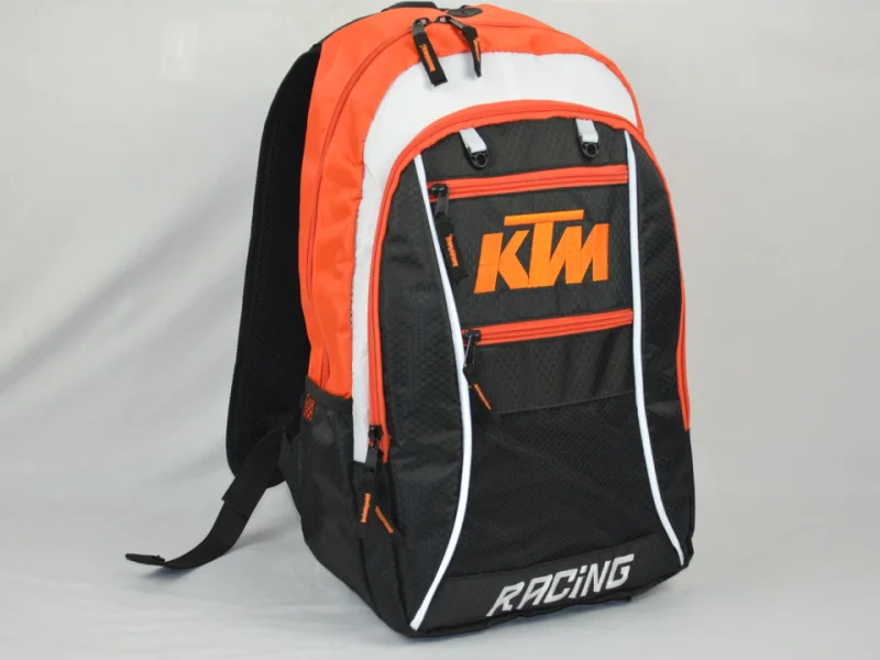 

Wholesale 2017 Latest KTM Motocross backpack Multifunction travel bag With Insulated water bag Helmet net Waterproof bag