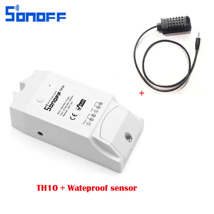 

Sonoff TH10 T16 Smart WiFi Switch DIY Smart Home Wireless Controller Temperature And Humidity Thermostat Module For IOS Android