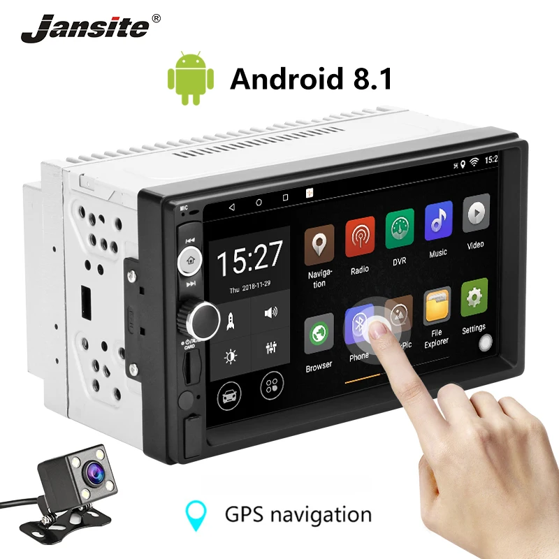

Jansite 7" 2 din Car Radio Android 8.1 player Digital Touch screen Bluetooth Multimedia player mirror Autoradio With Rear camera