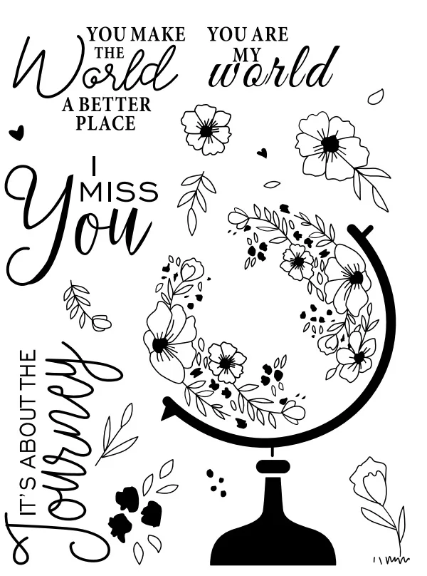 

flower Transparent Clear Silicone Rubber Stamp Seal DIY Scrapbooking photo Album A0726
