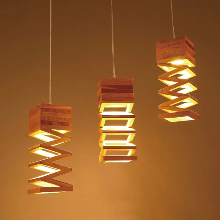 Japanese style Delicate Crafts Wooden Frame tatami led pendant lights