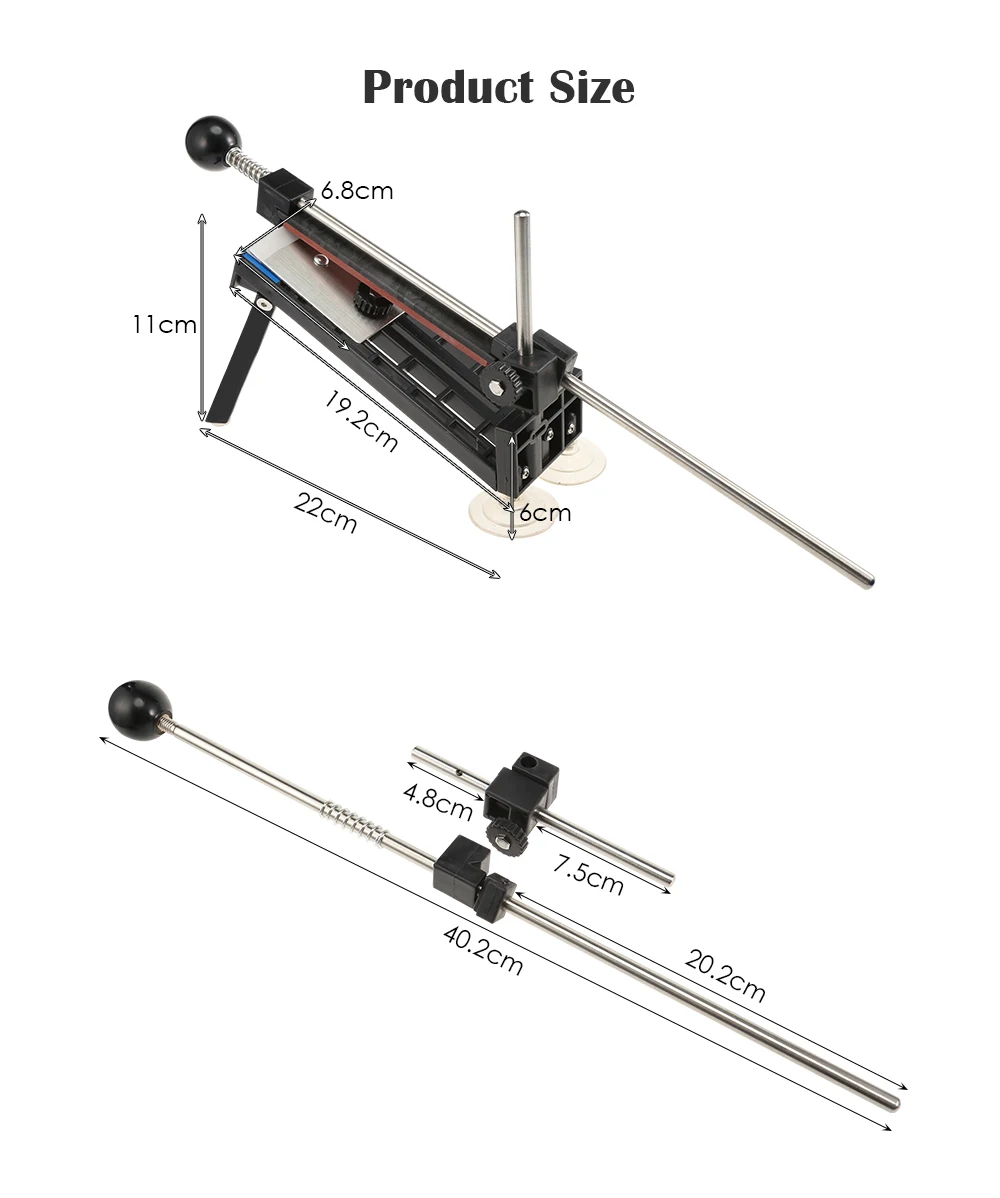 Новое обновление, точилка для ножей из стали, профессиональная точилка для кухонных ножей, заточка с фиксированным углом, инструменты для заточки камней