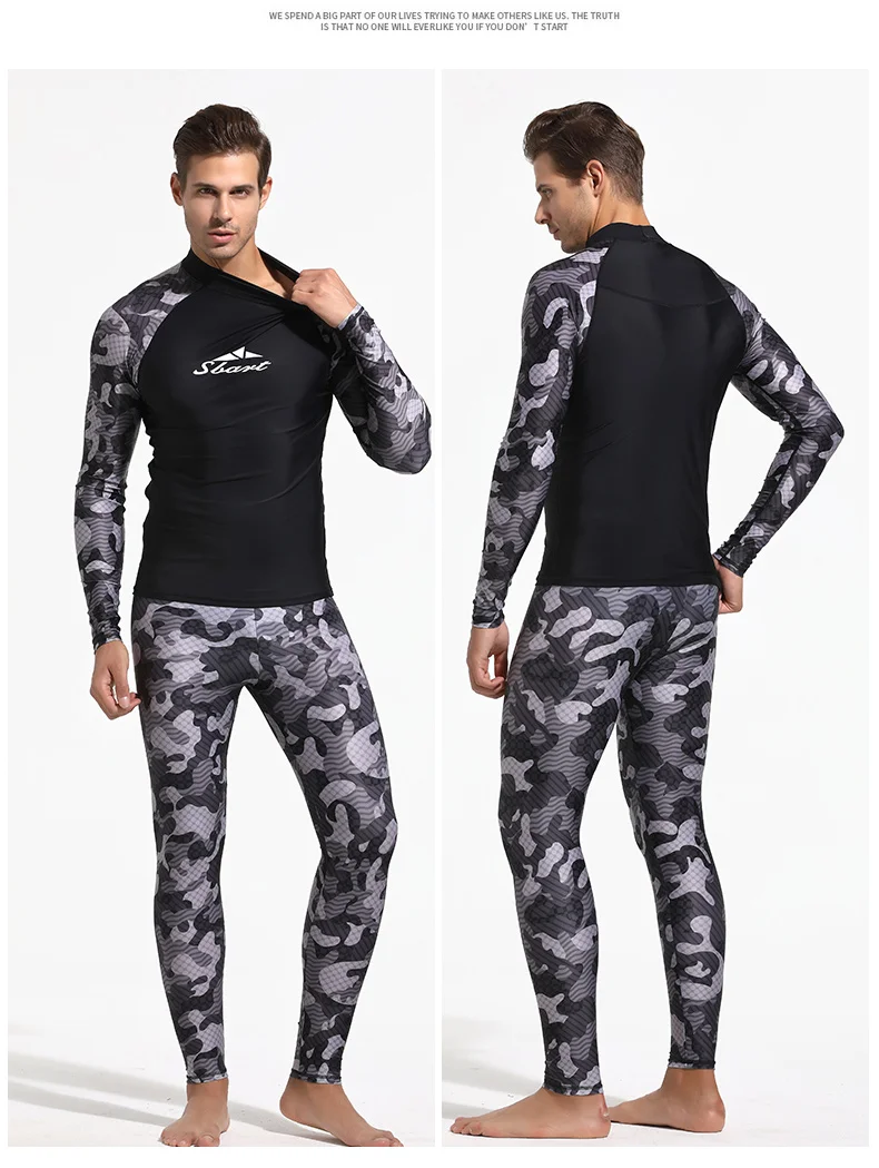 Мужские Гидромайки из рубашки и леггинсов, серфинг, Bluse, чулки и колготки базовый дайв-гидрокостюм с длинным рукавом UPF50 + Рашгард с