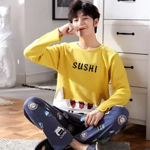 Хлопковые Пижамные комплекты, парные пижамы, женские пижамы, пижама hombre masculino, Мультяшные пижамы, мужские пижамы, домашняя одежда