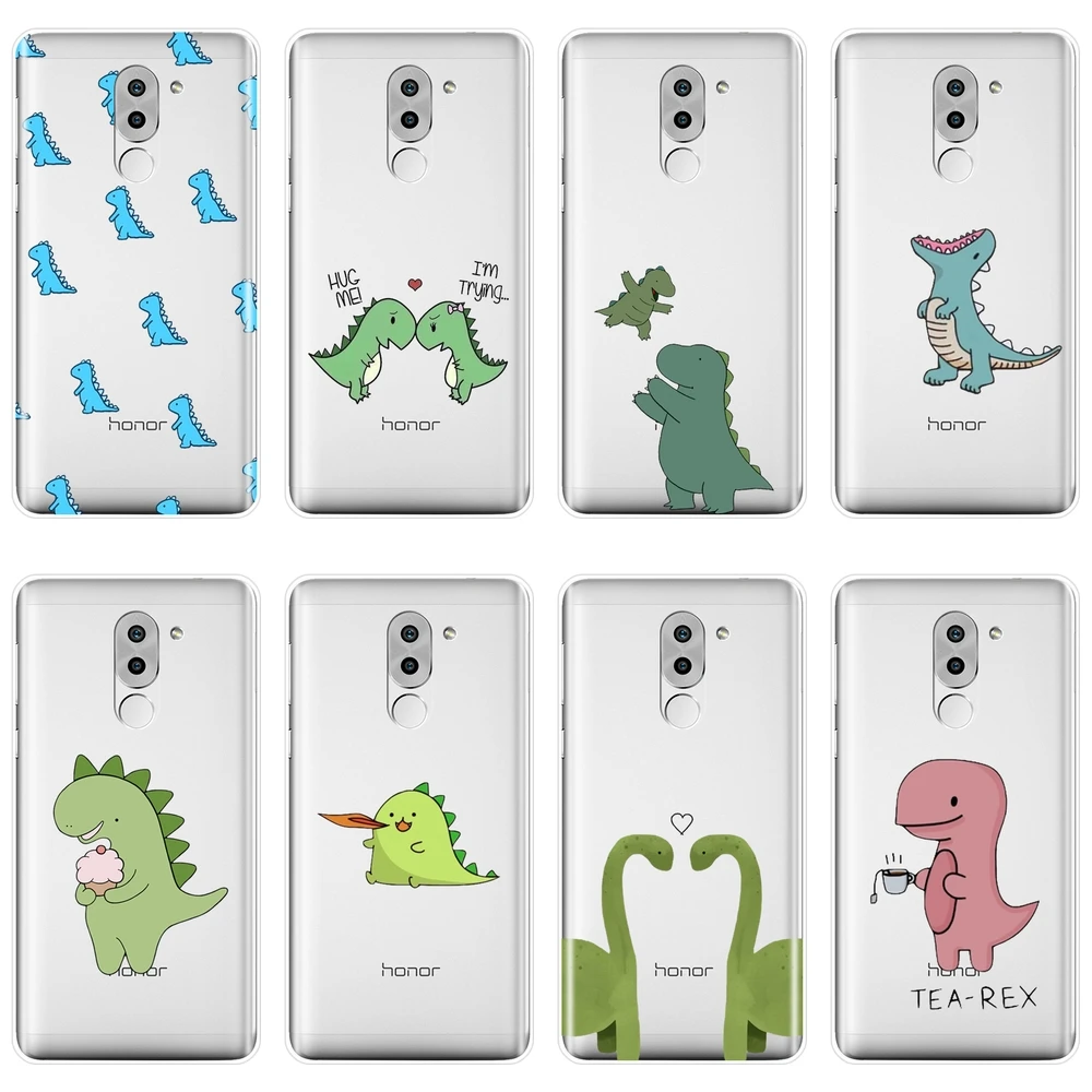 Чехол из ТПУ для телефона Huawei Honor 6A 4C 5C 6C Pro мягкий силиконовый чехол с динозаврами