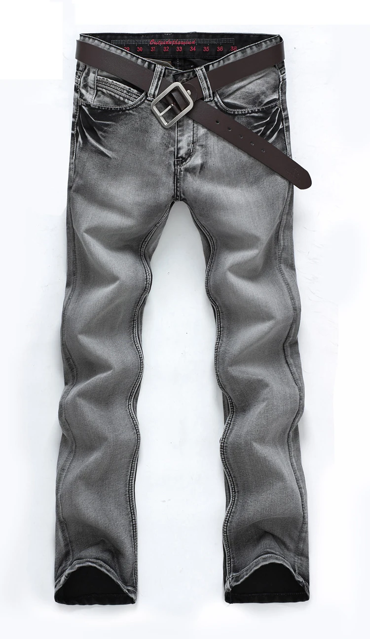 AIRGRACIAS Mens Jeans Classic Retro Nostalgia Straight Denim Jeans Men Plus Size 28-38 Men Long Pants Trousers Brand Biker Jean
