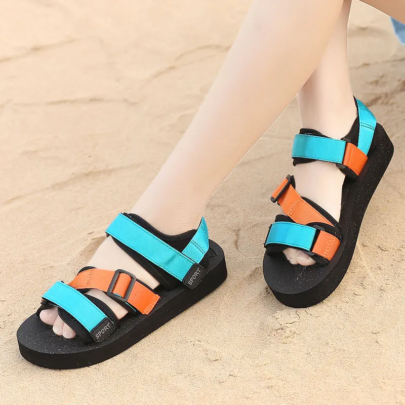 Phragmites/модные Универсальные удобные пляжные сандалии ярких цветов; обувь для пар; Летние сандалии; Sandalias De Verano Para Mujer