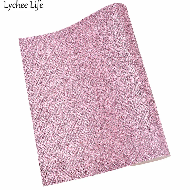 Lychee Life 29x21 см сетчатая блестящая ткань из искусственной кожи A4 PU сделай сам Товары