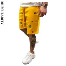 Мускулярность новые модные мужские пляжные шорты для отдыха спортивные брюки для фитнеса Короткие повседневные мужские шорты большого размера мужские