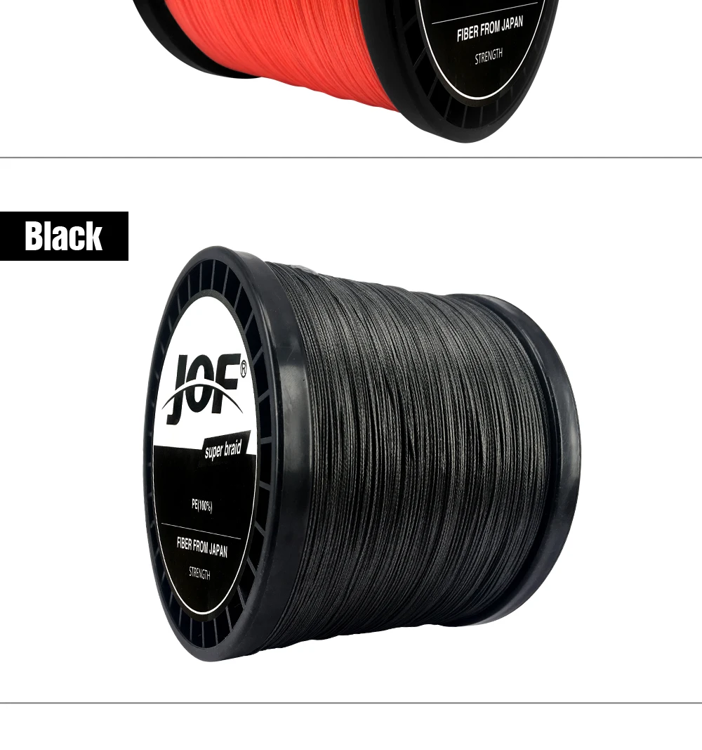 2019NEW JOF 1000 м 8 нитей 22-88LB Новый PE плетеный рыболовный провод Multifilament супер сильная леска Япония разноцветный