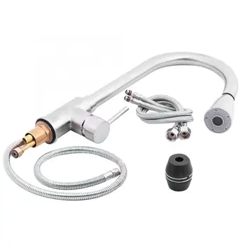 

Swivel Spout Single Handle Kitchen Sink Faucet Pull Out Sprayer Mixer Water Tap Tool