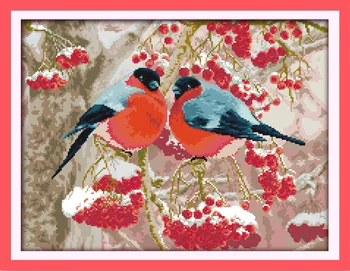 

Bullfinch, counted printed on fabric DMC 14CT 11CT Cross Stitch kits,embroidery needlework Sets, Home Decor