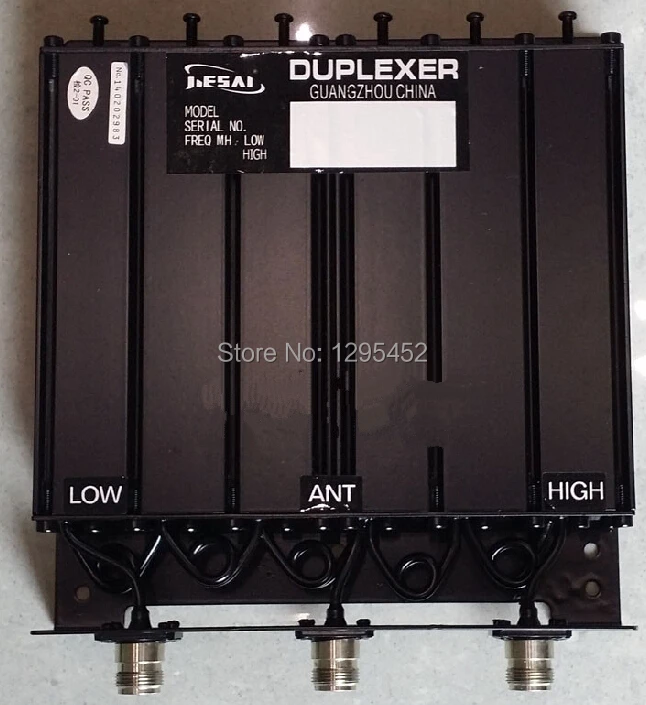 

UHF 6 CAVITY 30W RF power Handling DUPLEXER for radio repeater N connector SGQ-450A (must offer RX & TX frequency please)