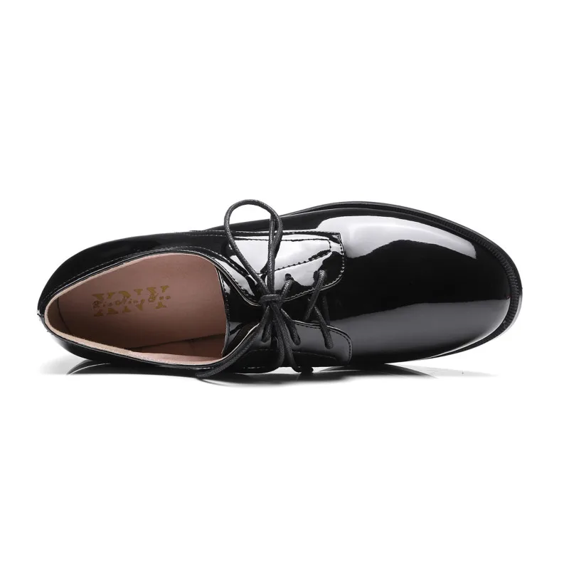 48 Casual Verni Lacets Noir Ofords Xiuningyan Grande Chaussures Taille En Argent Femmes Mocassins Appartements À Cuir argent Main Perles Noir 33 CCqp0U