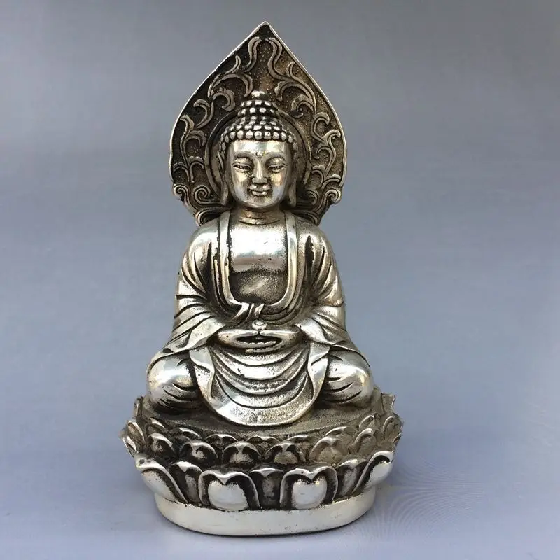 

christmas Collection old Tibet silver collectible handwork carved Buddha statue (variety of options) halloween