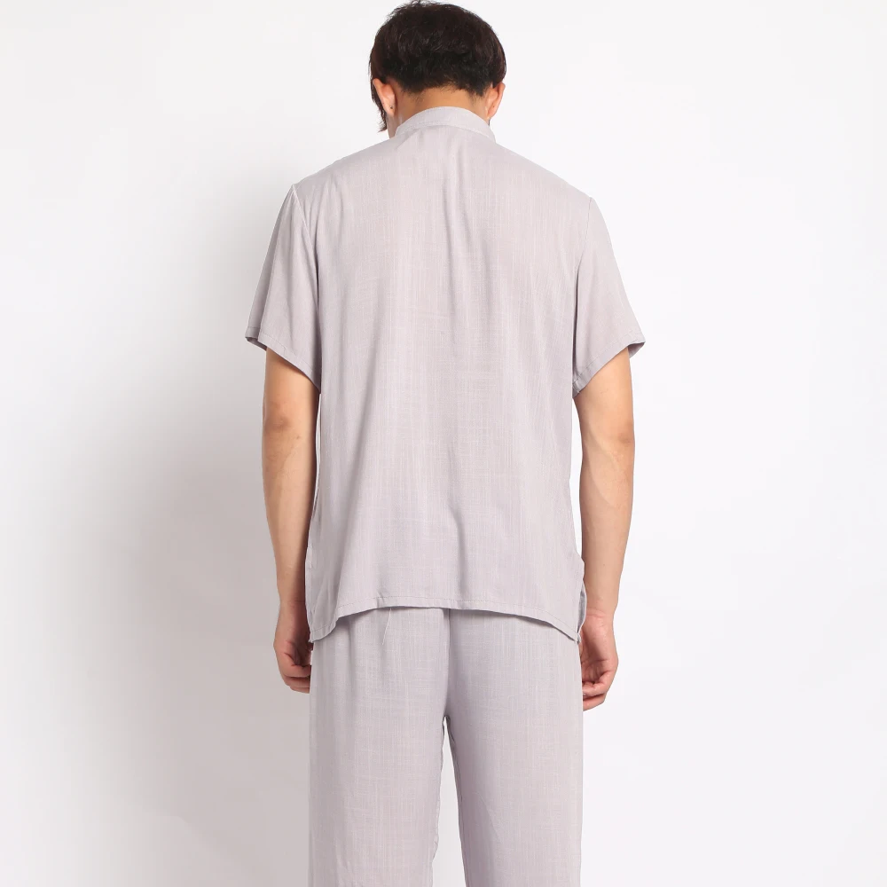 Casual Men Cotton Linen Pyjamas Suit Shirt&pants Trousers Sleepwear Chinese Style Male Handmade Button Pajama Set Home Wear