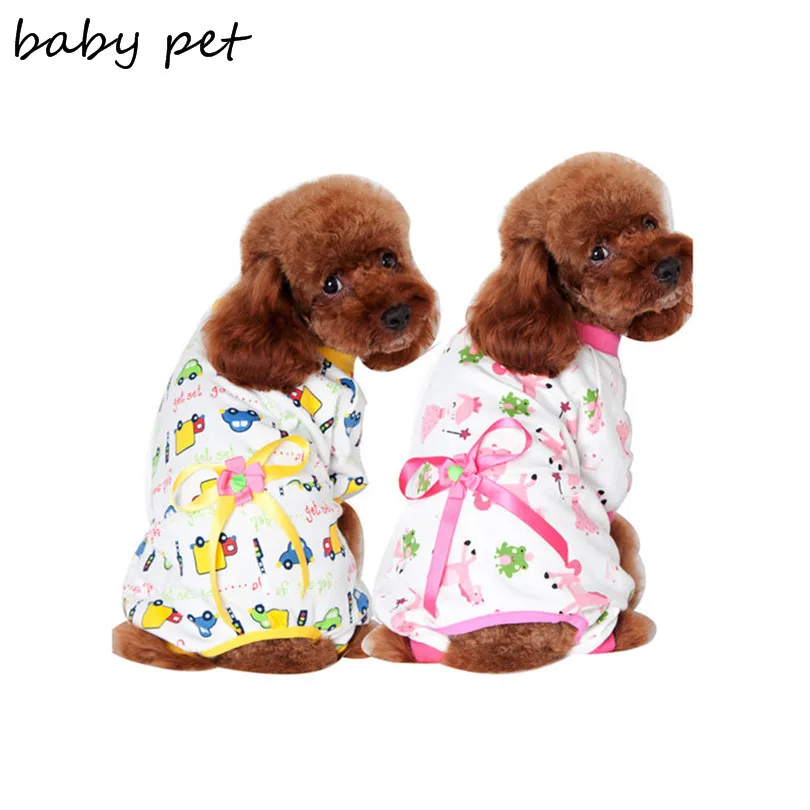 

Free shipping with track information 100% cotton pet dog pajamas clothes winter dog Jumpsuit clothing for Chihuahua teddy poodle