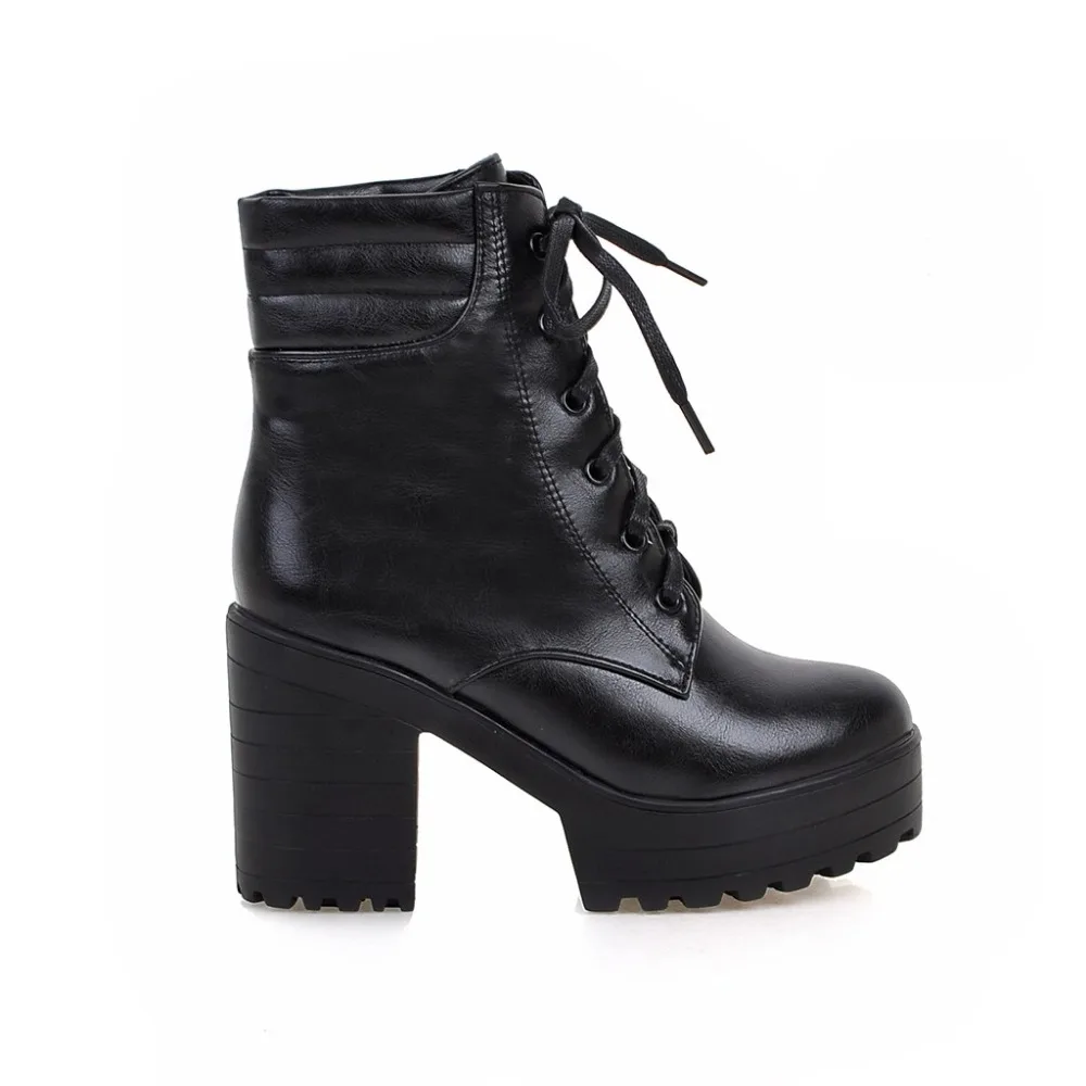 RQFF Brand Winter Boots Women With Box Shoes Woman 9.5cm Super High Heel Ankle Boot Female Booties Leather Ladies Shoe size34-43 (3)