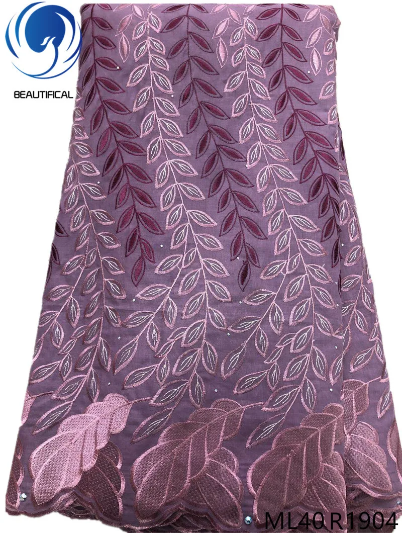 

BEAUTIFICAL Swiss lace fabrics 5yards/lot swiss voile lace in switznerland 2019 New cotton swiss lace fabric for dress ML40R19