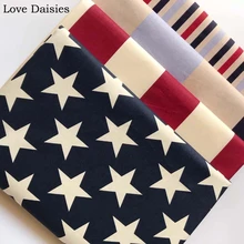 Хлопок саржа Нордический ветер темно-синий бежевый звезда Вино красная полоса хаки темно-синяя ткань в полоску для комплект кровати «сделай сам» Подушка ручная работа