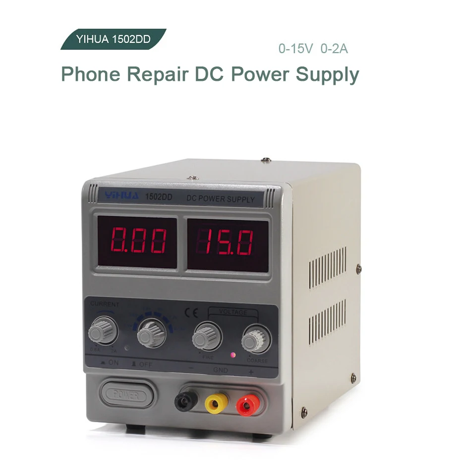 YIHUA 1502DD Mini Laboratory Power Supply Adjustable Digital For Phone Repair 15V 2A Voltage Regulator Switching DC Power Supply