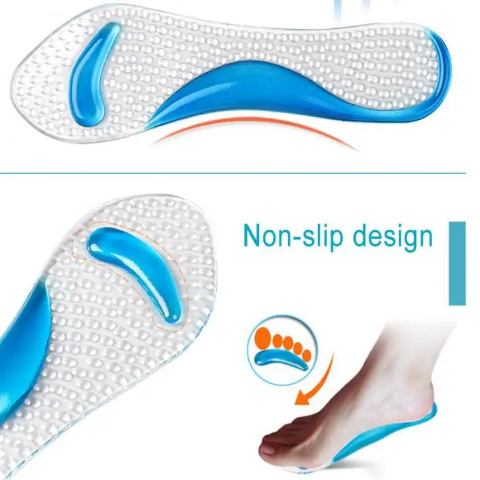 Для женщин силиконовый гель стельки поддержка свода стопы ортопедическая плоскостопия предотвратить ноги кокон обувь на высоком каблуке