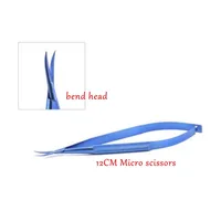 12cm bend head micro Cornea scissors Hand tool Surgery Titanium alloy Ophthalmic Instruments high quality 1