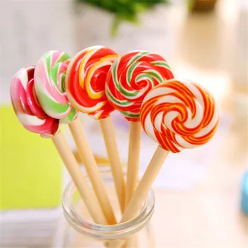 

1PC Cute Candy Style Lollipop Ballpoint Pen Kawaii Ballpoint Pens Stationery Kids Gift School Office Supplies Drop Shipping